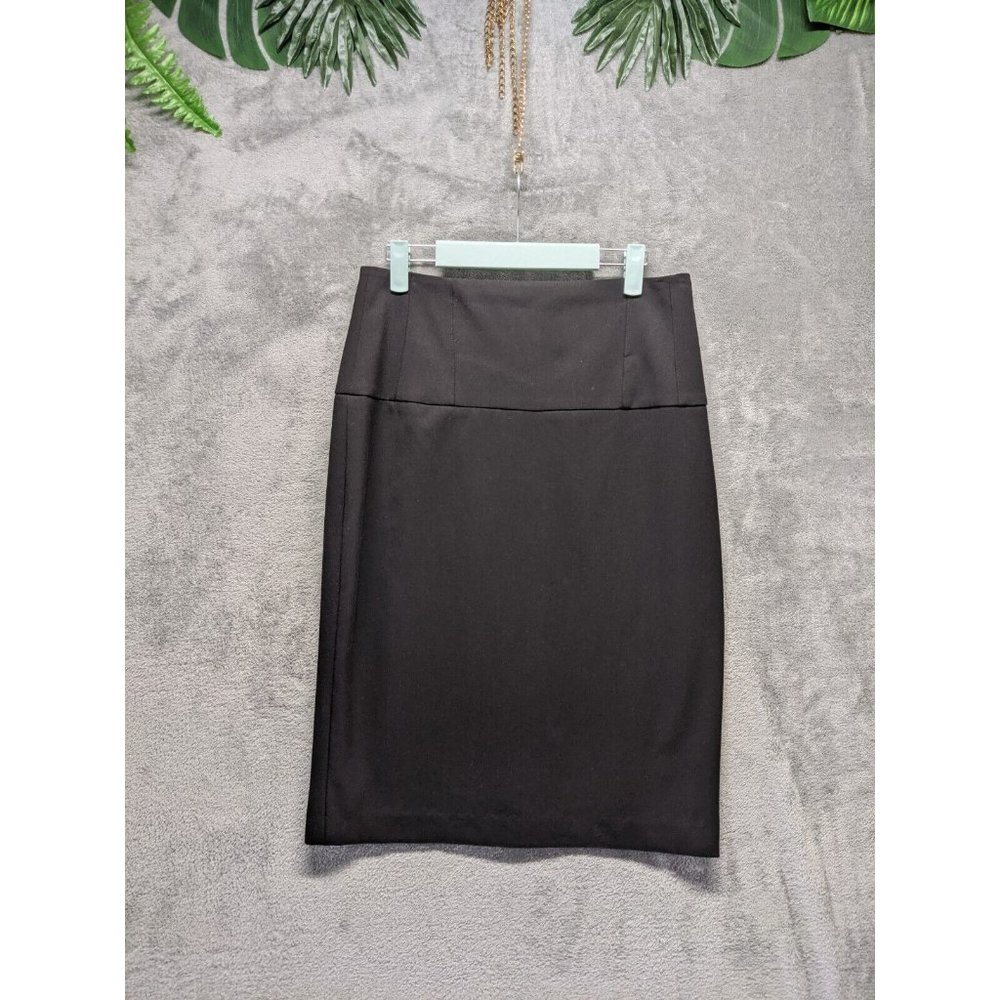 MAAKIF Women Pencil Skirt Black Casual Office Size 6 Waist 30"